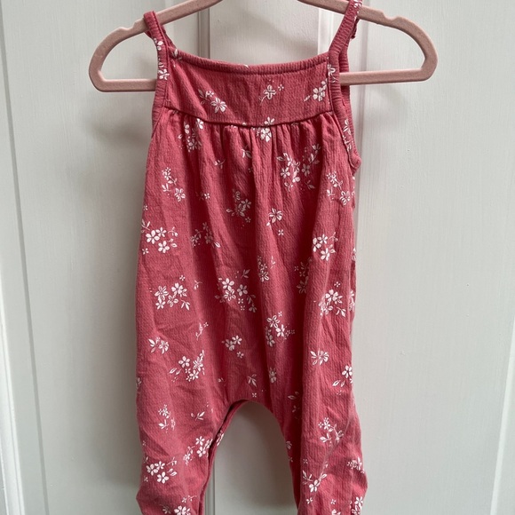 Carter’s 3M Pink and White Floral Girls Jumpsuit - Picture 3 of 4